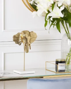 Dekorativ figur Elefant KASO Metal Guld