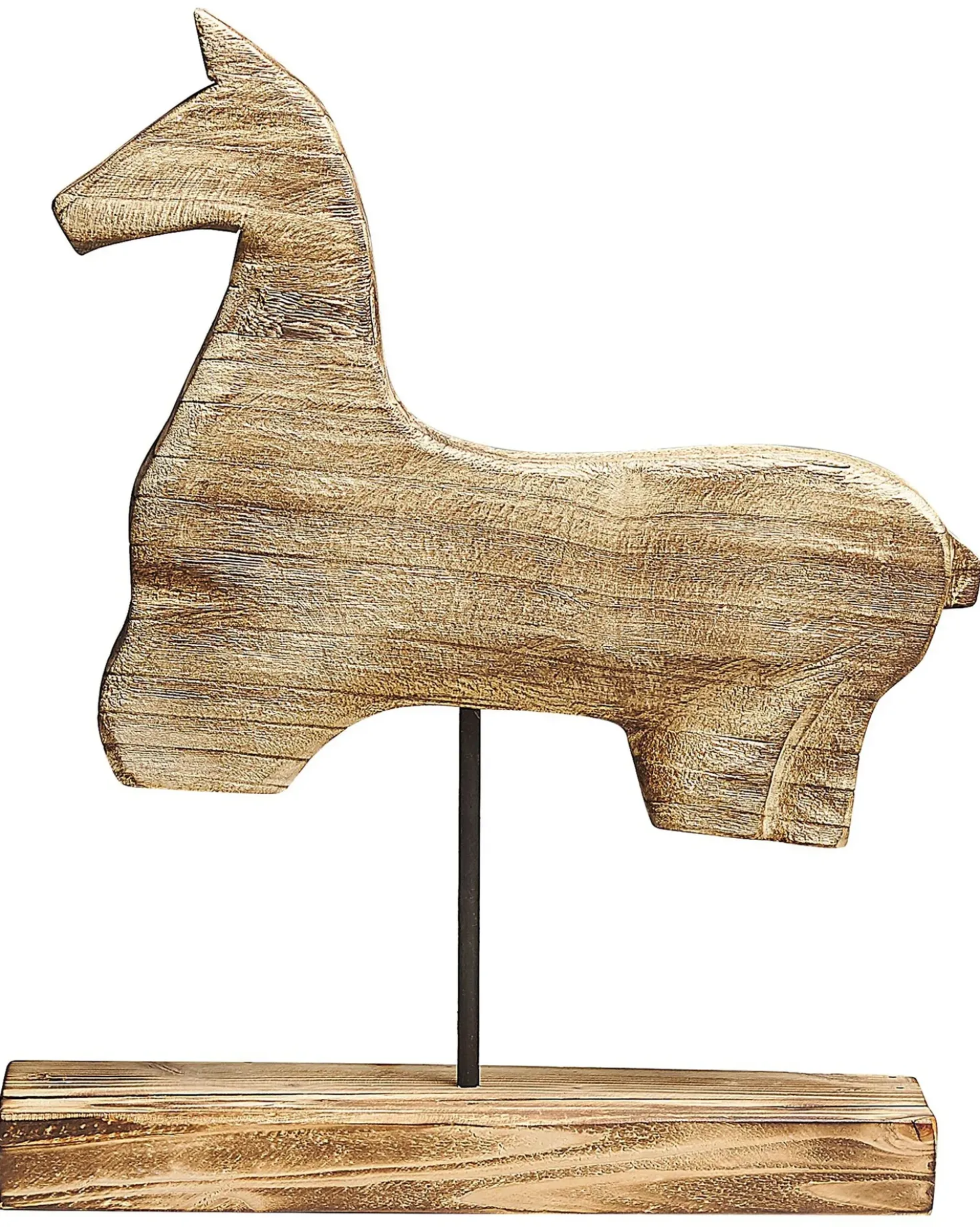 Dekorativ figur Hest COLIMA Paulownia træ Lysebrun