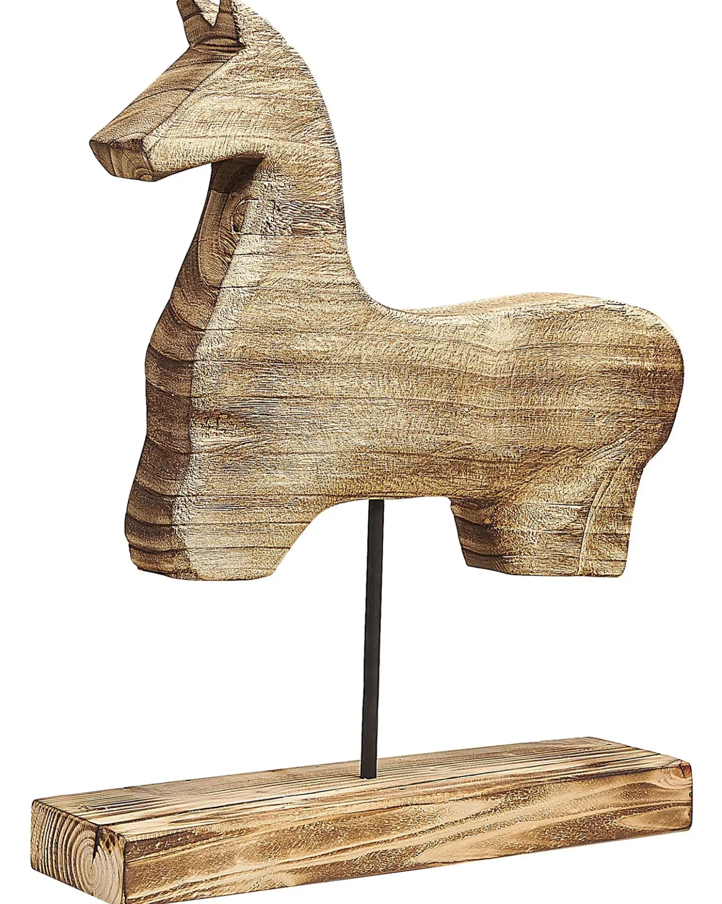 Dekorativ figur Hest COLIMA Paulownia træ Lysebrun