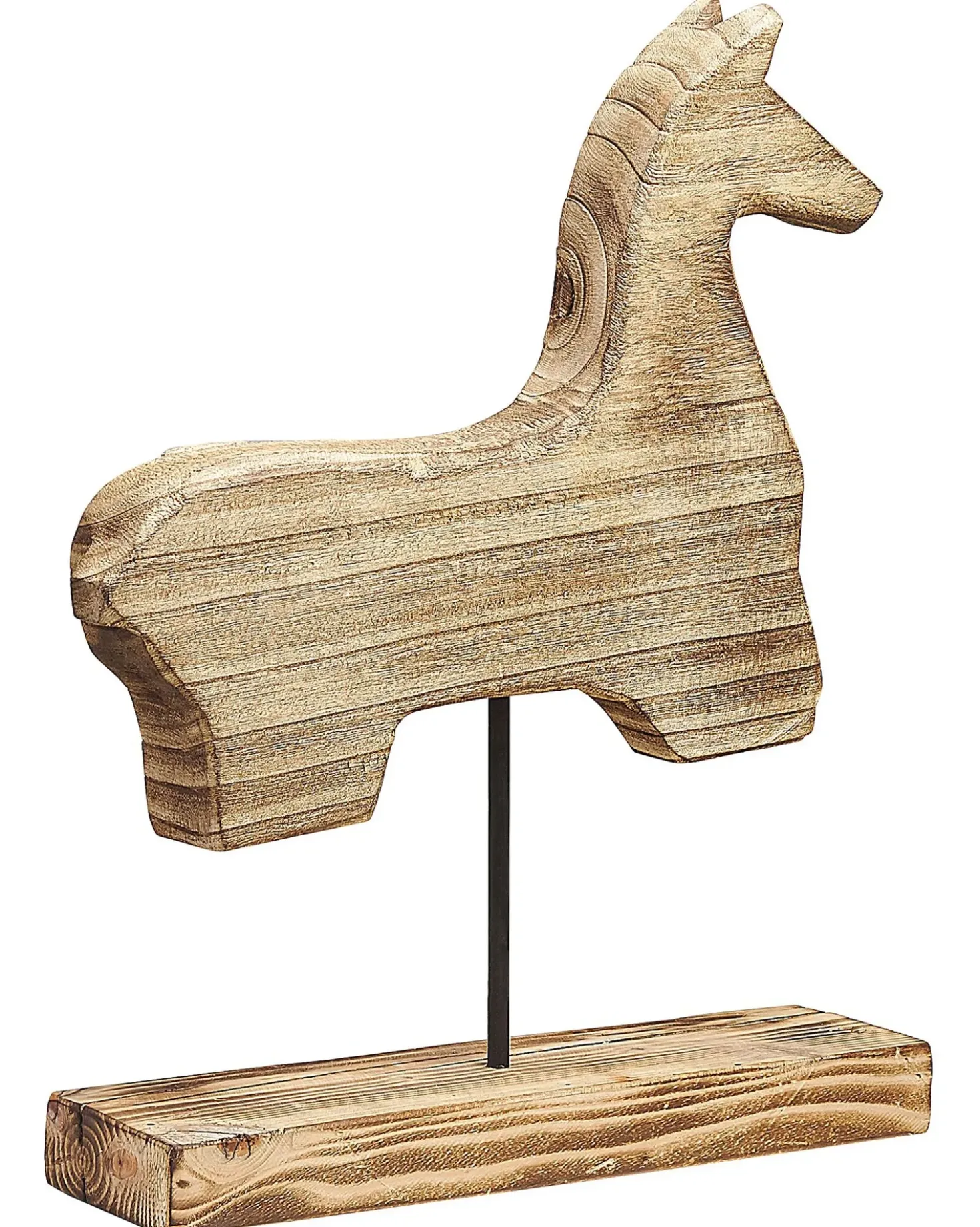 Dekorativ figur Hest COLIMA Paulownia træ Lysebrun