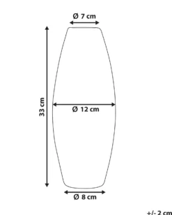 Dekovase ARPAD Stentøj 33 cm Sølv