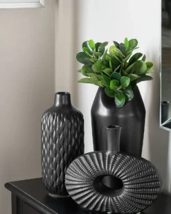 Dekovase ARWAD Stentøj 24 cm Sort