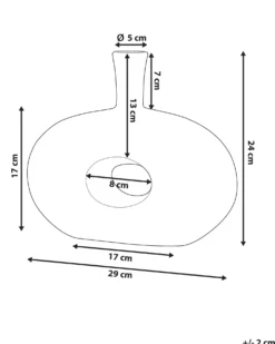 Dekovase ARWAD Stentøj 24 cm Sort