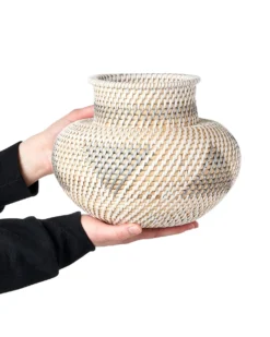 Dekovase ASAHAN Rattan 22 cm Naturlig