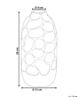Dekovase CENABUM Stentøj 28 cm Hvid