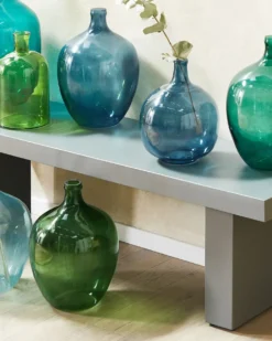 Dekovase CHAPPATHI Glas 31 cm Blå