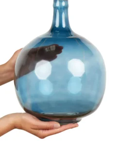 Dekovase CHAPPATHI Glas 31 cm Blå