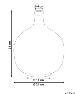 Dekovase CHAPPATHI Glas 31 cm Blå