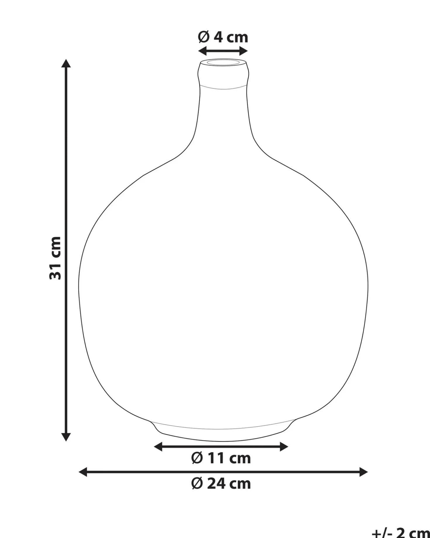 Dekovase CHAPPATHI Glas 31 cm Blå