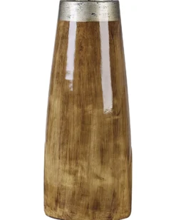 Dekovase CYRENE Keramik 50 cm Mørkebrun