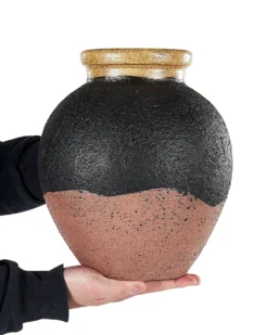 Dekovase DAULIS Keramik 31 cm Sort