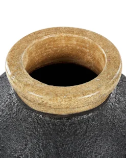 Dekovase DAULIS Keramik 31 cm Sort