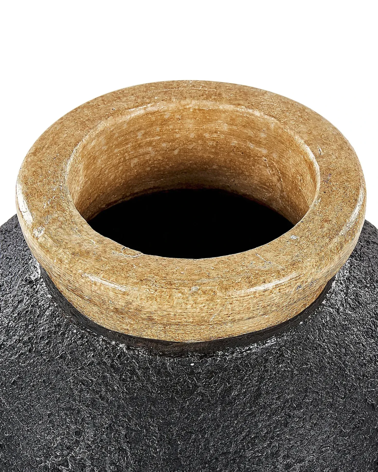 Dekovase DAULIS Keramik 31 cm Sort