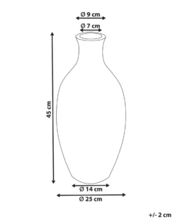 Dekovase DIKAJA Keramik 45 cm Blå