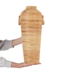 Dekovase ELATIA Rattan 50 cm Naturlig