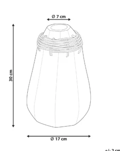 Dekovase KAMPAR Keramik 30 cm Hvid