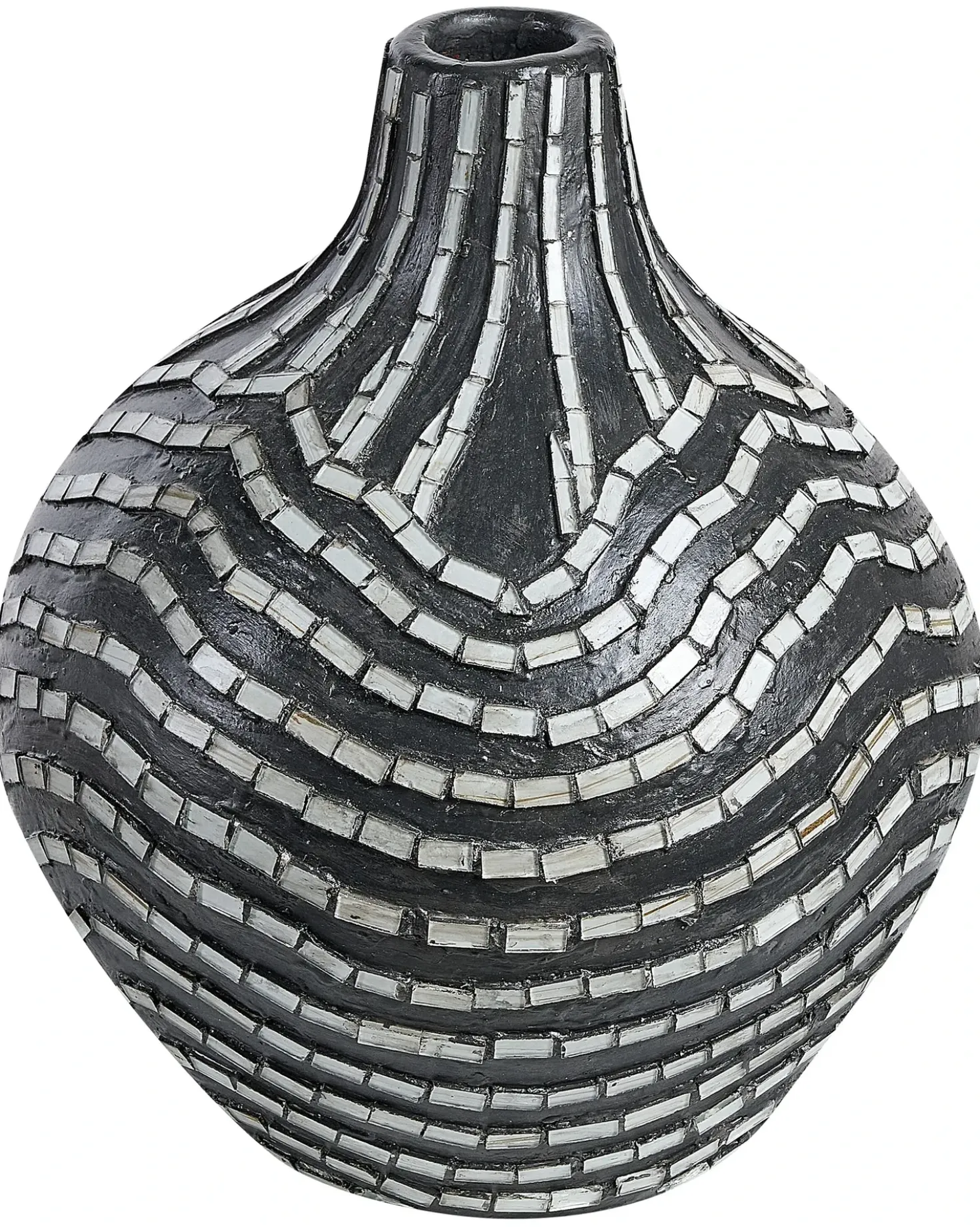 Dekovase KUALU Keramik 35 cm Sort
