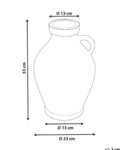 Dekovase MASSALIA Keramik 33 cm Hvid