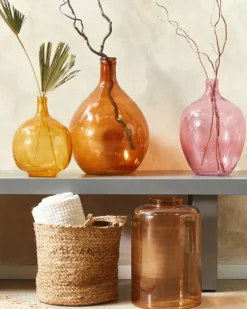 Dekovase MIRCHI Glas 41 cm Orange