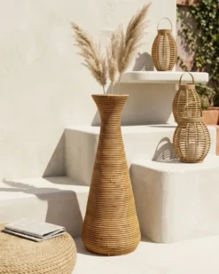 Dekovase NIDRI Rattan 70 cm Naturlig