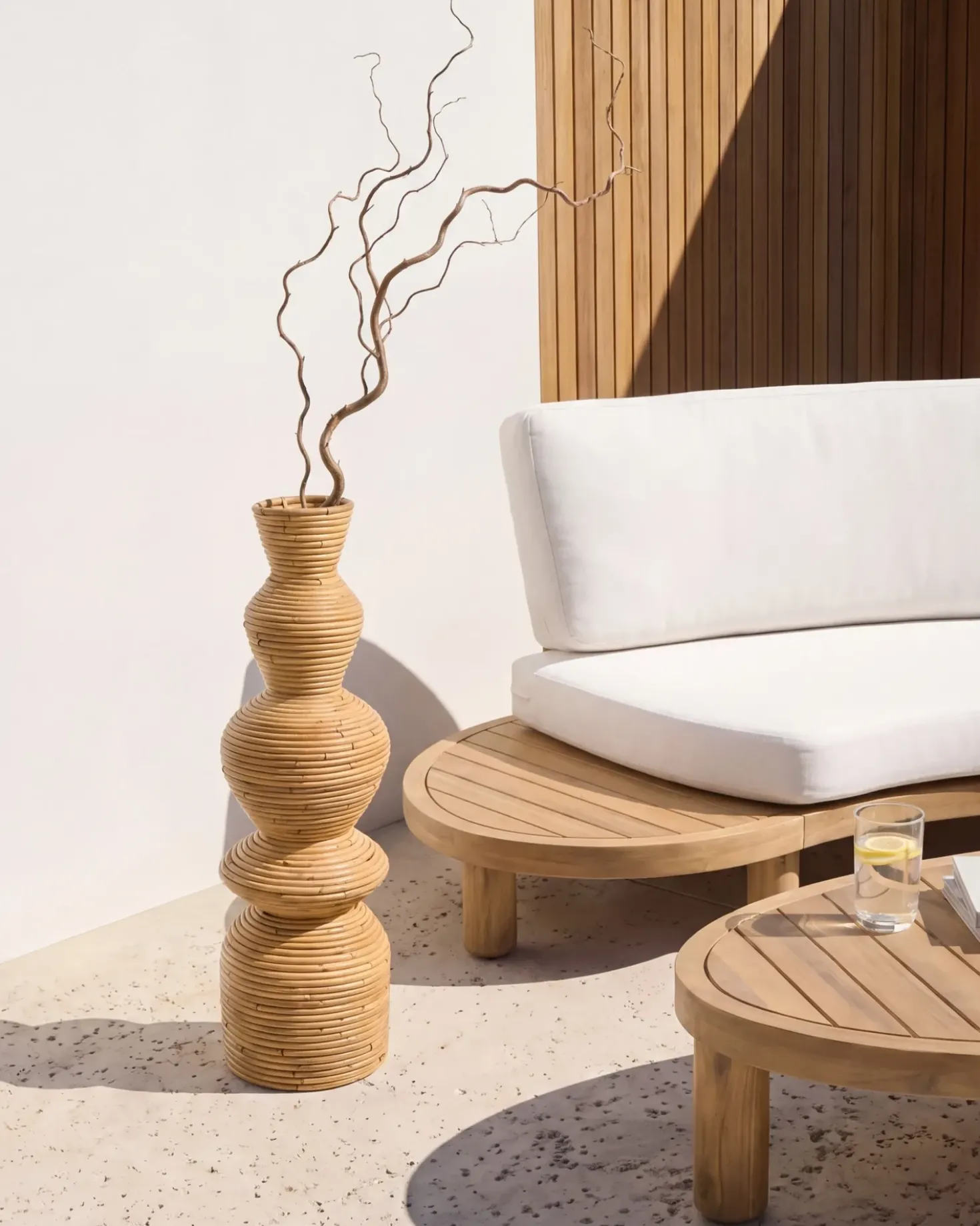 Dekovase NUORO Rattan 70 cm Naturlig