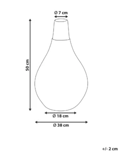 Dekovase OMBILIN Keramik 50 cm Hvid