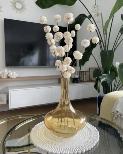 Dekovase PANEER Glas 30 cm Gul