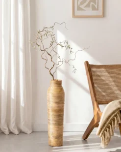 Dekovase PREMANA Rattan 55 cm Naturlig