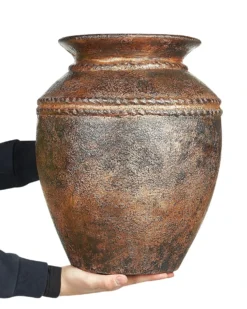 Dekovase PUCHONG Keramik 40 cm Kobber