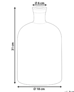Dekovase PULAO Glas 31 cm Grøn