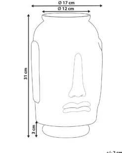 Dekovase SAMBAR Glas 31 cm Blå