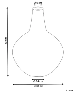 Dekovase SILAU Keramik 43 cm Blå
