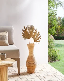 Dekovase TRINISA Rattan 50 cm Naturlig