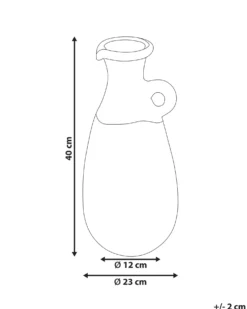 Dekovase VELIA Keramik 40 cm Blå