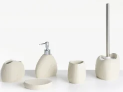 5-dele badeværelsessæt COATA Lys Beige