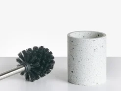 5-dele badeværelsessæt PERENE Hvid terrazzo