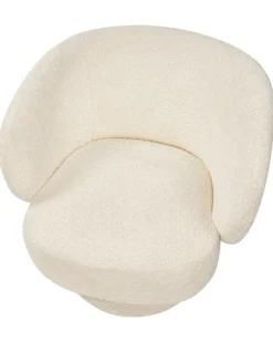 Dreje stol LIEKSA Boucle Cremehvid