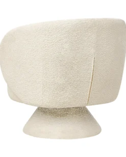 Dreje stol LIEKSA Boucle Cremehvid