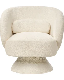 Dreje stol LIEKSA Boucle Cremehvid