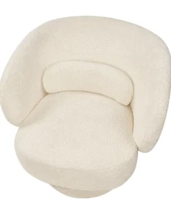 Dreje stol LIEKSA Boucle Cremehvid