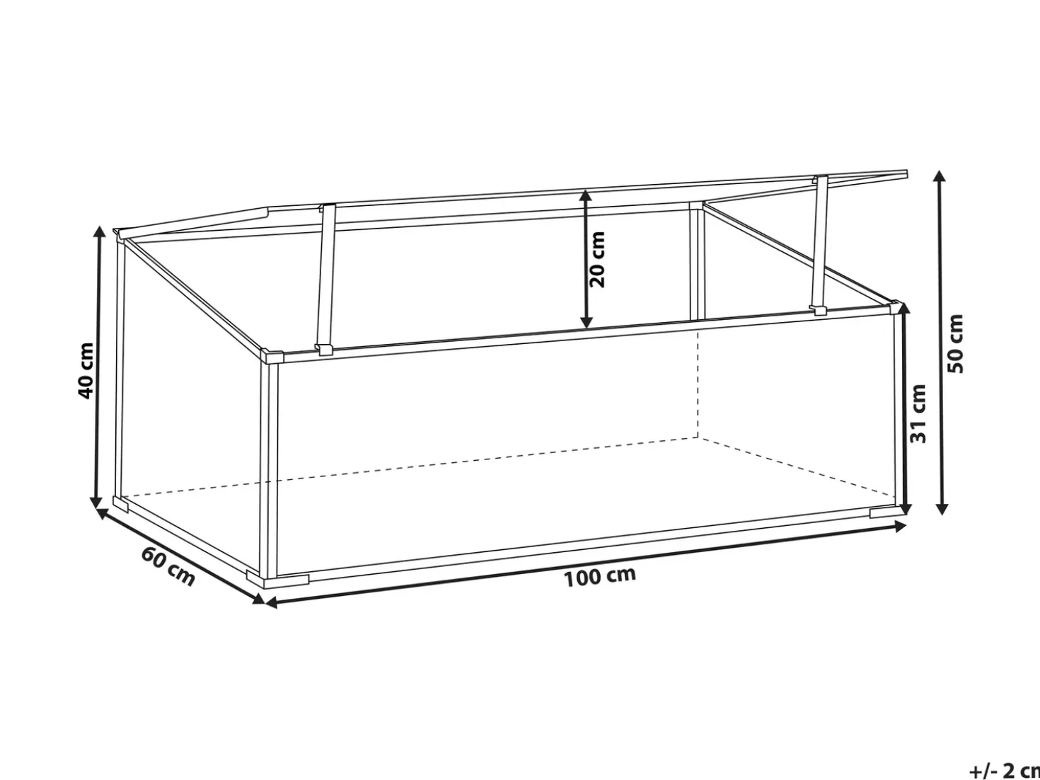 Drivhus CARFIZZI Sølv 60 cm