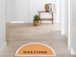 Dørmåtte BUHI Naturlig 45 x 75 cm Tekst Kokos