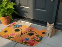 Dørmåtte CALIRAYA Multifarvet 60 x 90 cm Kat Kokos