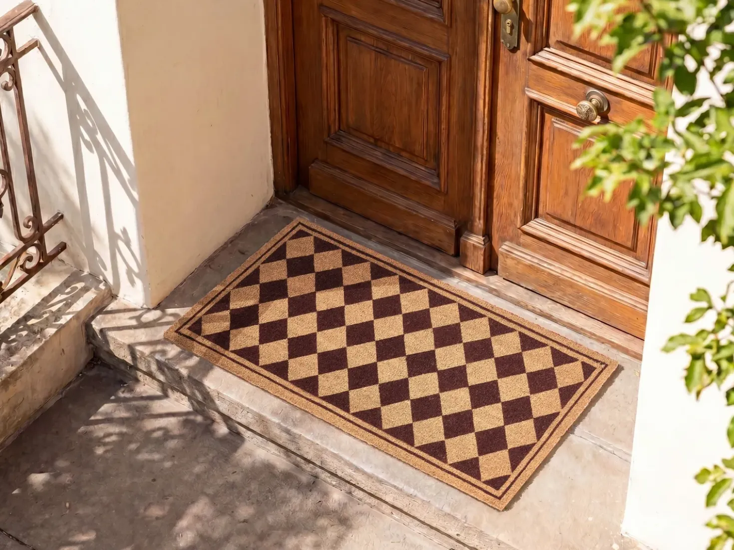 Dørmåtte CARDONA Beige/brun 55 x 120 cm Kokos