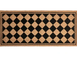 Dørmåtte CARDONA Beige/sort 55 x 120 cm Kokos