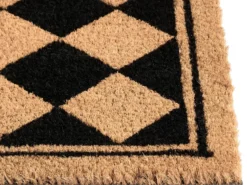 Dørmåtte CARDONA Beige/sort 55 x 120 cm Kokos