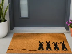 Dørmåtte PULIAN Naturlig 55 x 120 cm Kanin Kokos