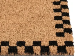 Dørmåtte SAGADA Beige/sort 60 x 90 cm Kokos