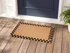 Dørmåtte SAGADA Beige/sort 60 x 90 cm Kokos