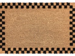 Dørmåtte SAGADA Beige/sort 60 x 90 cm Kokos
